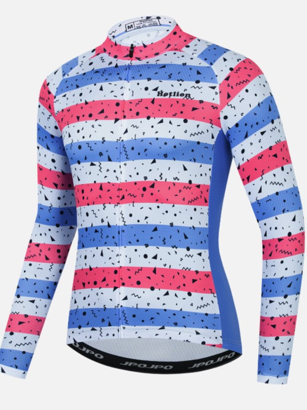 JPOJPO Hotlion Pick/Blue/Black/White Full‎ Zip Cycling Jacket Size L